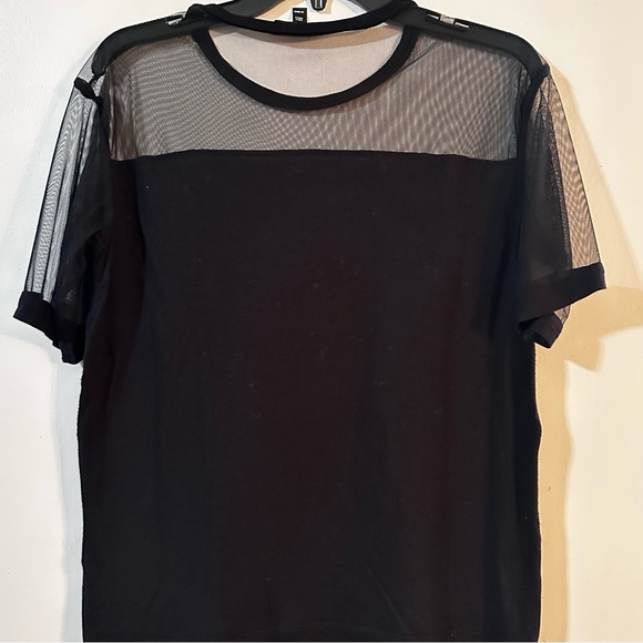 ❤️ $10 Flash Sale TopShop Sheer & faux leather top - Picture 5 of 9